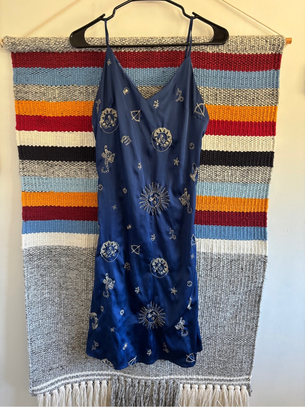 Midnight Blue Celestial Slip Dress